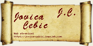 Jovica Ćebić vizit kartica